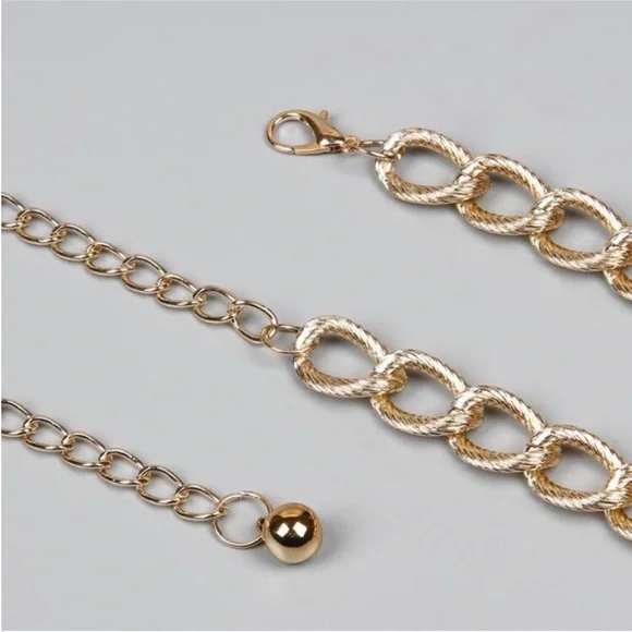 ZARA Gold Chain Belt Waist NEW - Picture 3 of 5